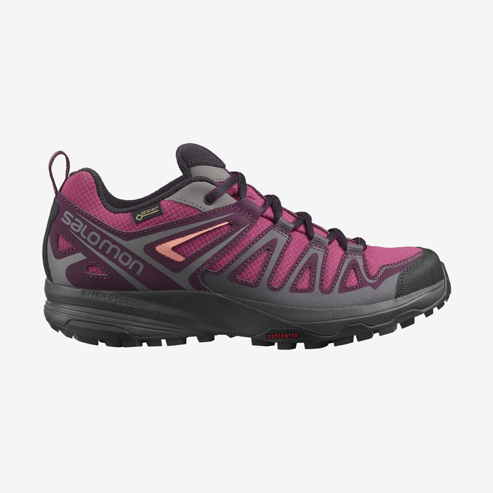 Chaussures De Randonnée Salomon Femme Violette - Salomon X CREST GORE-TEX - France (8950-GNXYP)